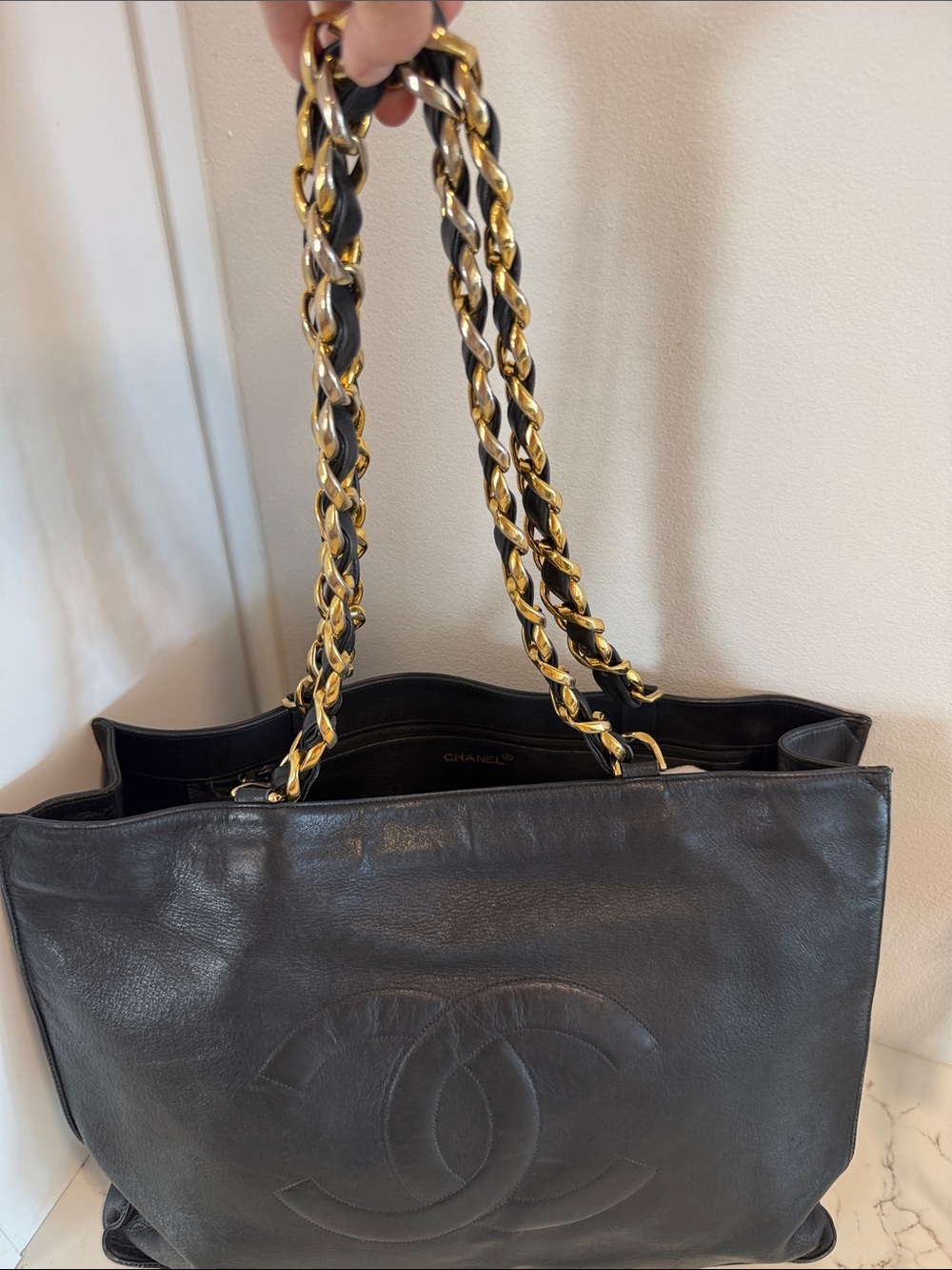 Chanel Black Leather Tote - Picture 2 of 9